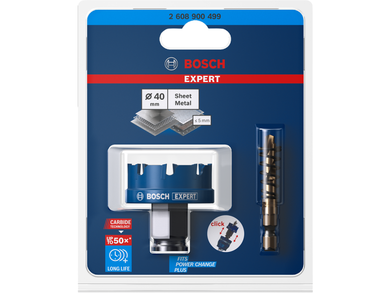 Žaga za izrezovanje lukenj Bosch EXPERT Sheet Metal, Dimenzije: 40x5mm, 2608900499